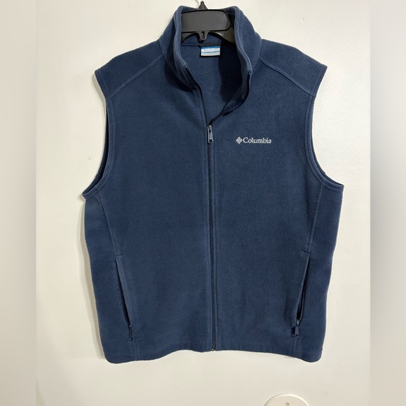 Columbia Navy Fleece Vest SIZE LARGE - Picture 1 of 4